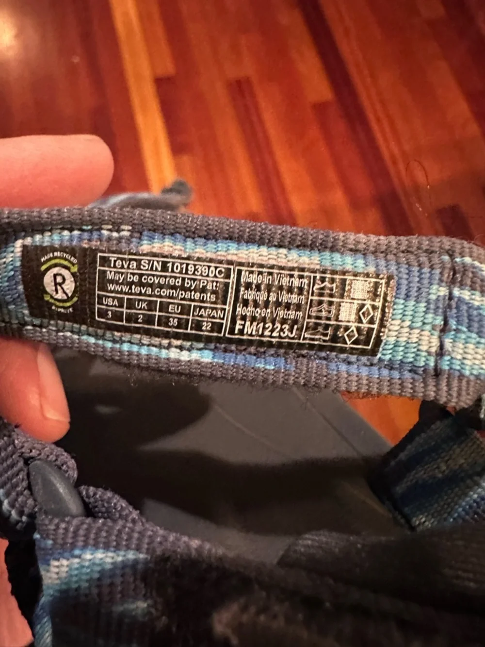 Teva Gray and Blue Strappy Outdoor Sandals